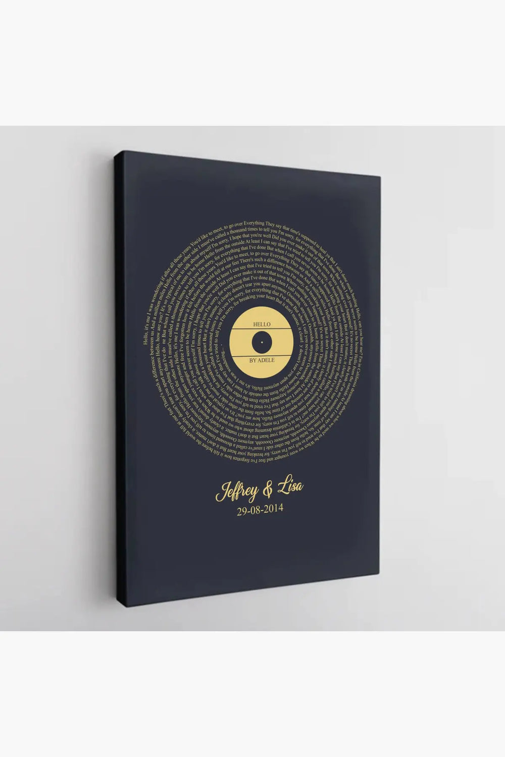 Custom text Canvas- Personalized Song lyrics Canvas - The Ink