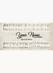 Musical Sheet Canvas Gift - The Ink