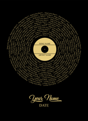 Custom text Canvas- Personalized Song lyrics Canvas - The Ink