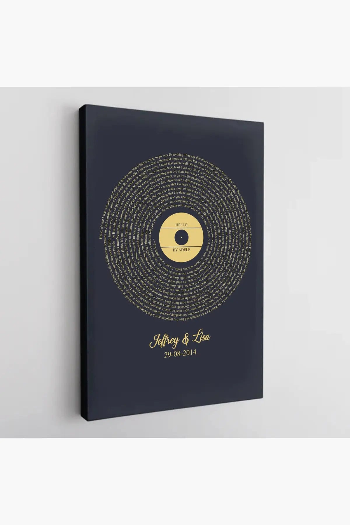 Custom text Canvas- Personalized Song lyrics Canvas - The Ink