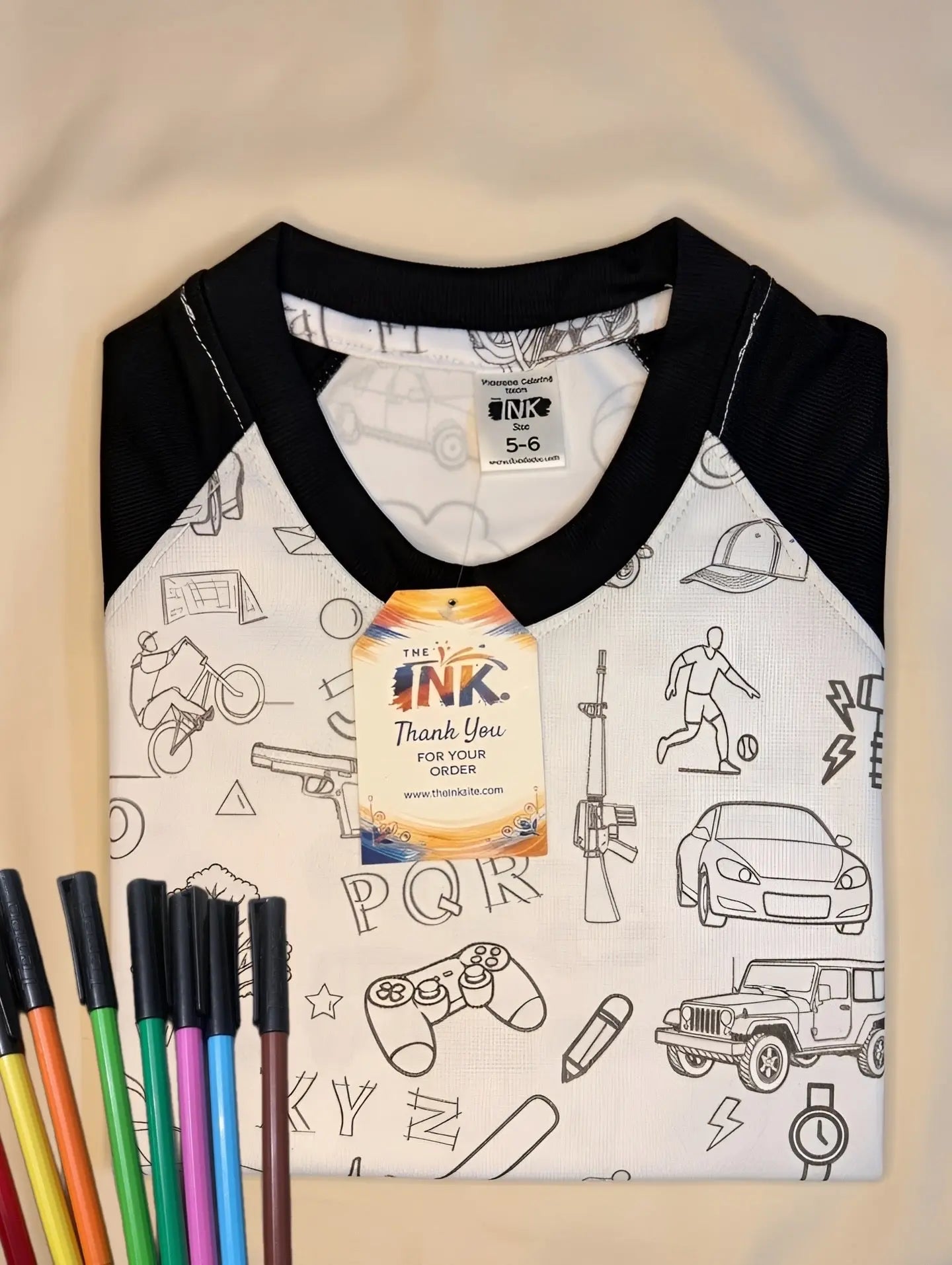 Washable coloring Tshirt The Ink