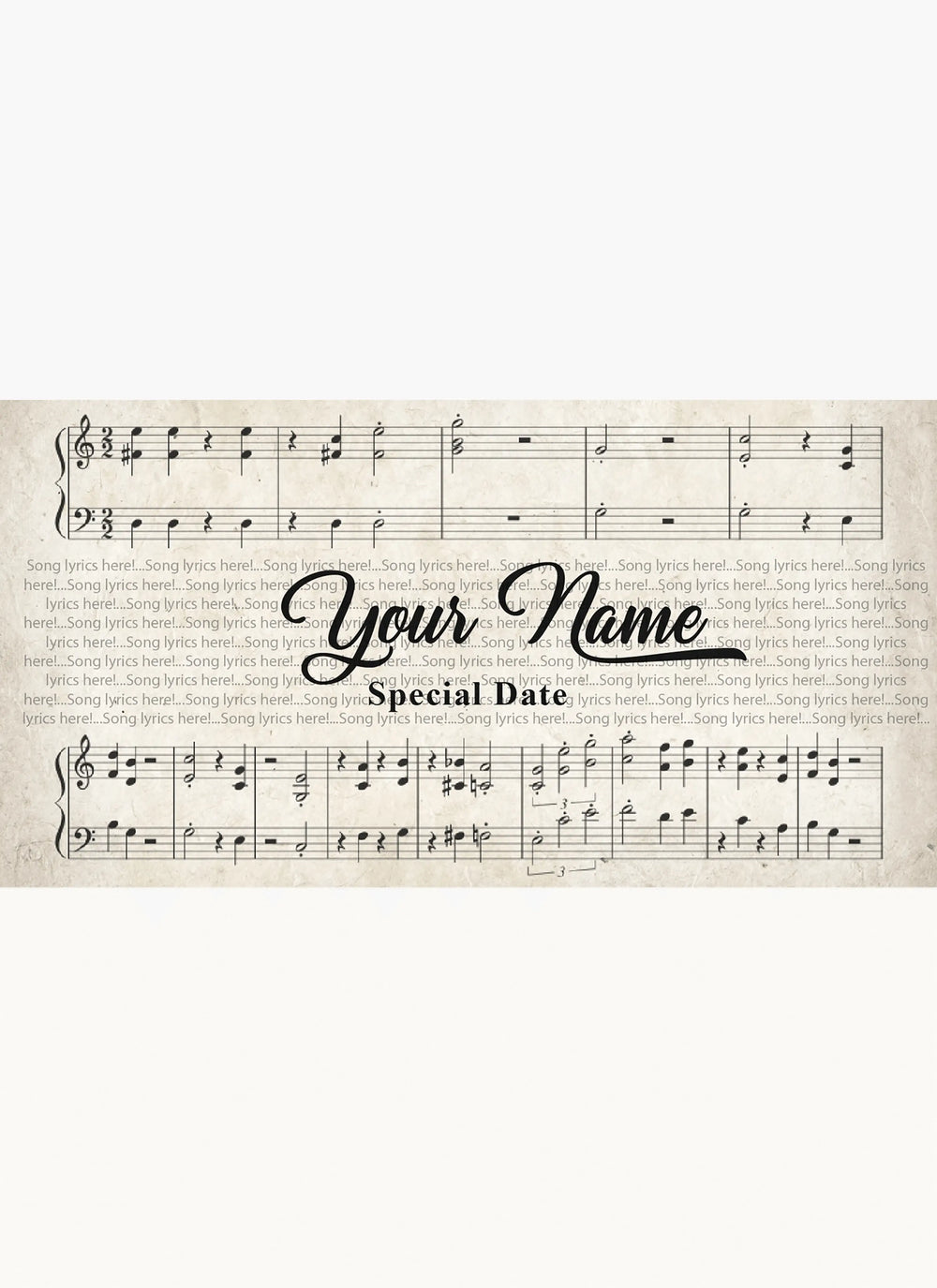 Musical Sheet Canvas Gift - The Ink