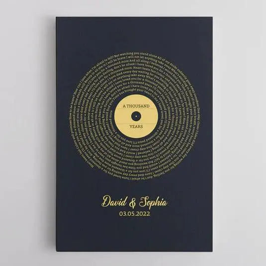 Custom text Canvas- Personalized Song lyrics Canvas - The Ink