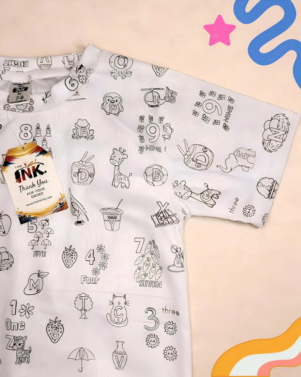 Washable coloring Tshirt The Ink