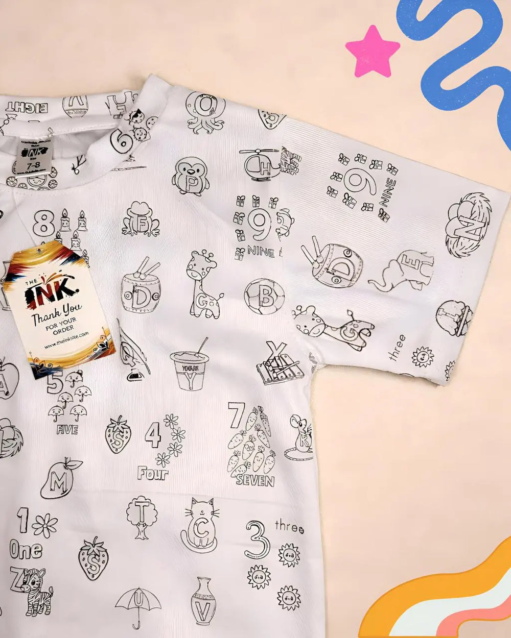 Washable coloring Tshirt The Ink